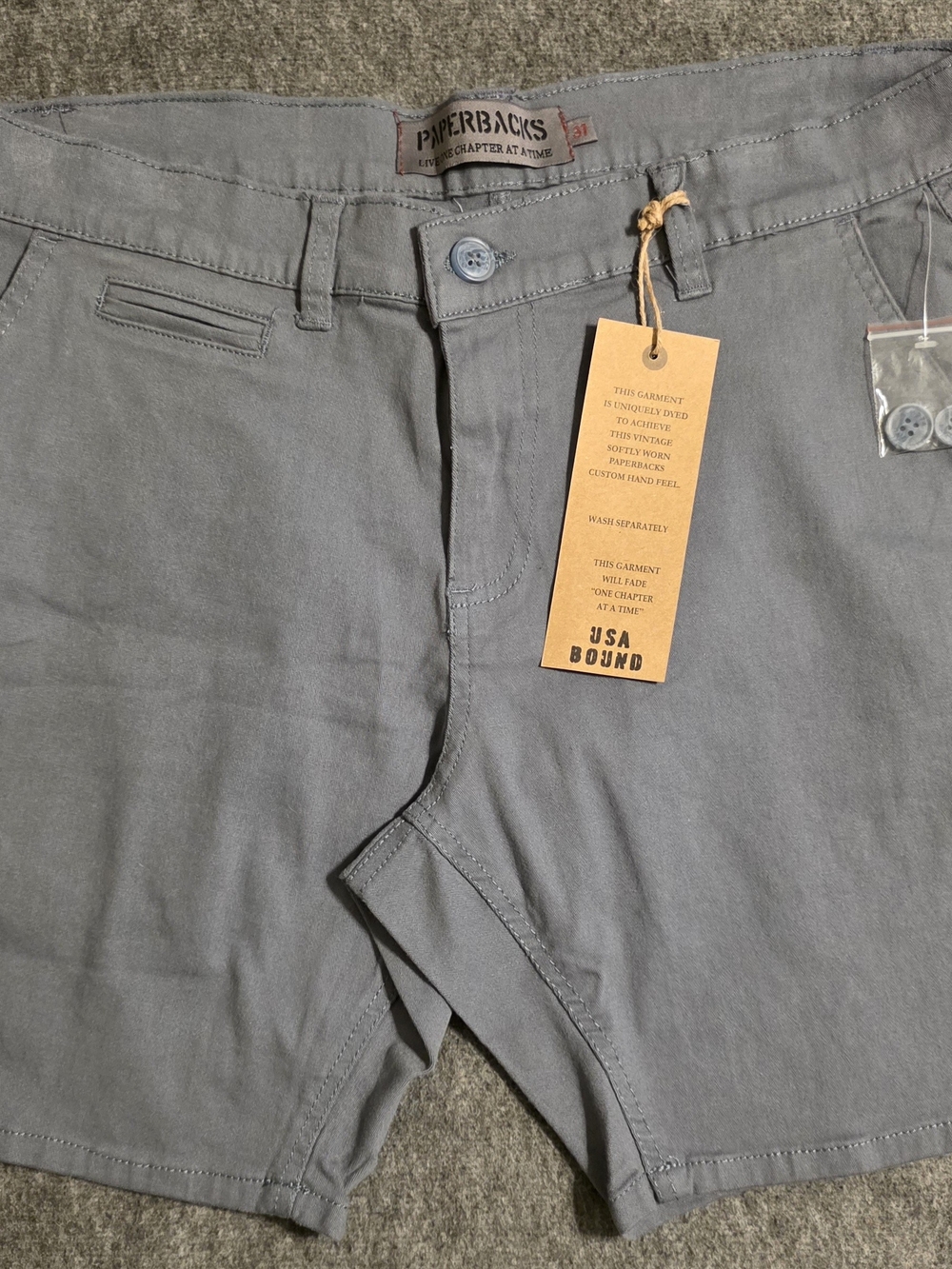 Paperbacks Men's Light Gray Chino Shorts